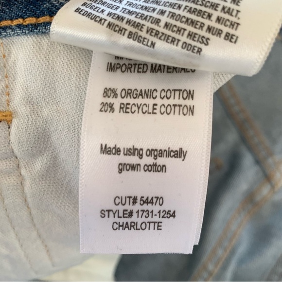 Citizens of Humanity Charlotte Jeans Straight Leg Crop Distressed Demin Size 29 - Picture 7 of 10